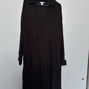 H&M Elegant Black Long Sleeve Dress